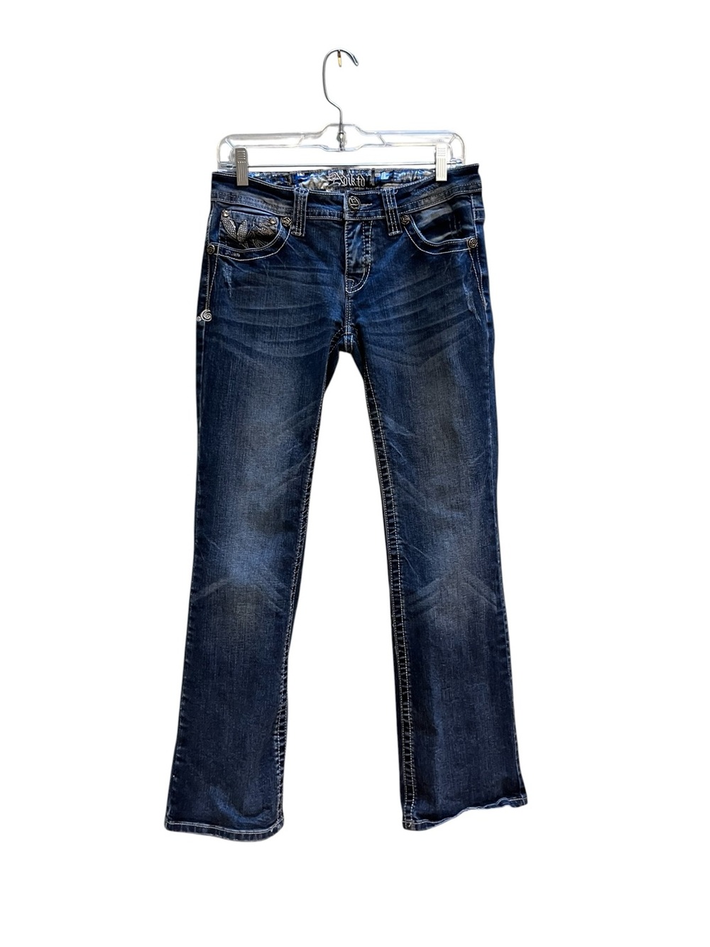 Adiktd Western Punk Rodeo Studded Jean 6 Embellished Bootcut Denim Low Rise
